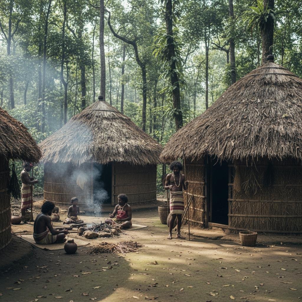 Dambana indigenous village scene
